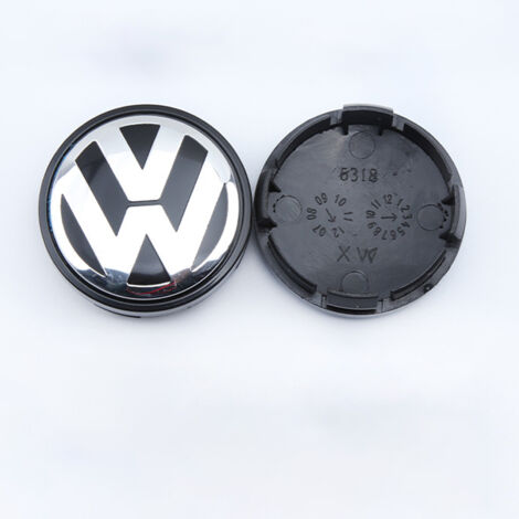 4 pièces couvre-moyeu standard 56mm pour Volkswagen, bouchon de jante avec logo auto, accessoire tuning pour roues de voiture (1/4)