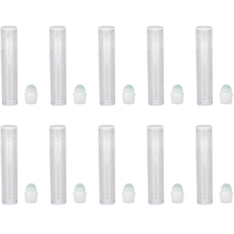 10 bouteilles roll-on vides 7ML en plastique, rechargeables et portables pour parfum et huiles essentielles de voyage (1/5)