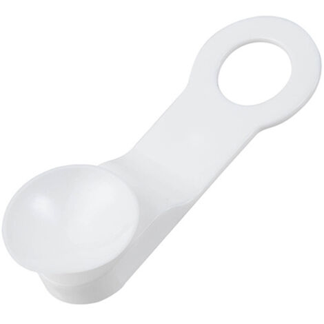 2 Pièces Poignée de Relevage de Siège de Toilette en TPR Lavable et Réutilisable, Accessoire de Salle de Bain Blanc (1/2)