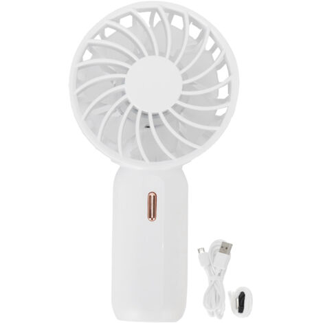 Ventilateur de Poche Rechargeable USB, Ventilateur Portable pour Voyage Bureau Étude, Petit Ventilateur Blanc