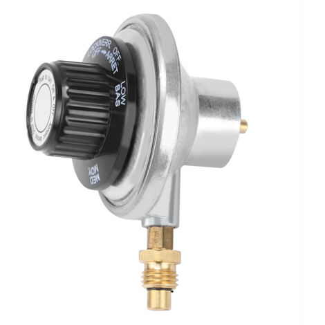 Régulateur de pression ajustable pour propane 1"‑20UNF en alliage de zinc, valve de contrôle pour BBQ et grill basse pression.