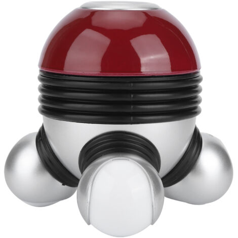 Mini Massageur Vibrant Portable pour Tête, Cou, Jambes - Lumière LED, Anti-Douleur (Rouge) (1/5)