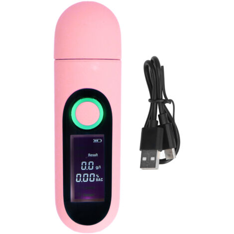 Testeur d'Alcool Professionnel avec Affichage LCD 3 Couleurs, Recharge USB, Mesure sans Contact par Soufflage (1/5)