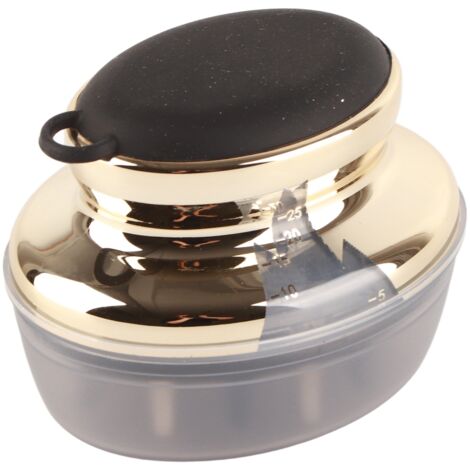 Peigne Applicateur pour Huiles Essentielles avec Fenêtre Transparente et Design Ergonomique - Brosse Massante pour Cuir Chevelu Dorée (1/5)