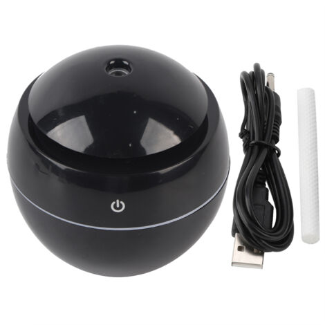 Diffuseur d'huiles essentielles USB à LED tactile - Purificateur d'air ultrasonique noir (1/5)