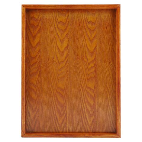 Plateau de service rectangulaire en bois pour thé, snacks et rangement - 22x15cm - Hôtel et maison (1/5)