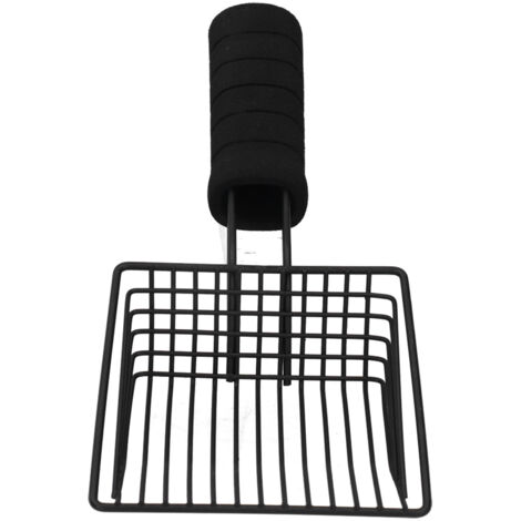 Pelle à Litière Réutilisable en Métal pour Chat - Filtre et Ramasse Excréments - Accessoire Nettoyage Noir (1/5)