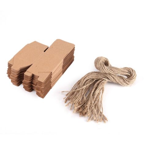 Boîtes cadeaux en papier kraft marron pour mariage, bonbons et chocolats - 50 pièces (1/5)