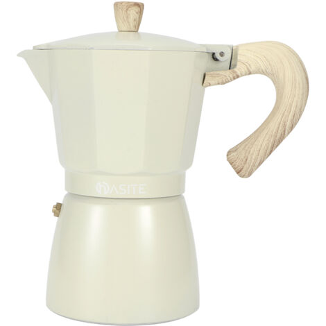 Cafetière Octogonale en Aluminium 300ML Jaune Pâle pour Café Maison et Boutique (1/5)