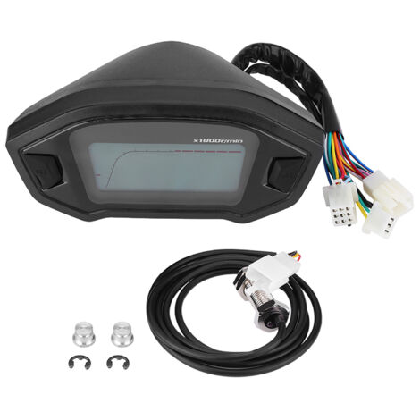 Compteur LCD Multifonction pour Moto avec Capteur de Vitesse et Tachymètre Coloré