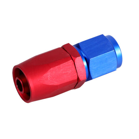 Adaptateur de Raccord Tournant Mâle pour Tuyau Huile/Carburant Racing AN6 - Couleur Bleu/Rouge, Angle 0 Degré (1/2)