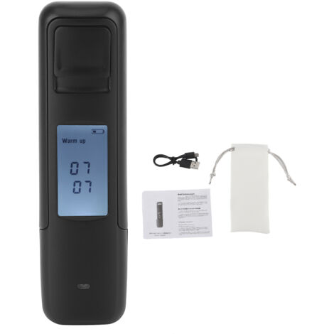 Alcootest Portable - Éthylomètre à Affichage LCD - Détecteur d'Alcool pour Conduite - Testeur Souffle (CSY-006Noir) (1/5)