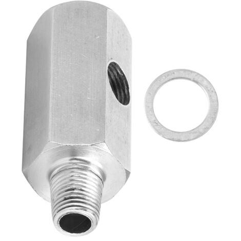 Adaptateur en T en acier inoxydable pour ligne d'alimentation turbo - Raccord de capteur de pression d'huile 1/8 pouce BSPT vers NPT (1/5)