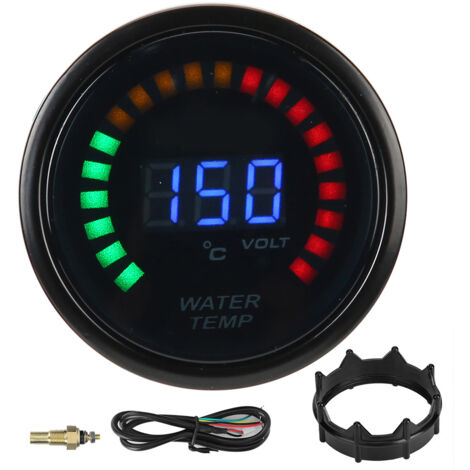 Jauge de Température d'Eau pour Voiture LED - 52mm, 12V, Plage -20 à 150°C (1/5)