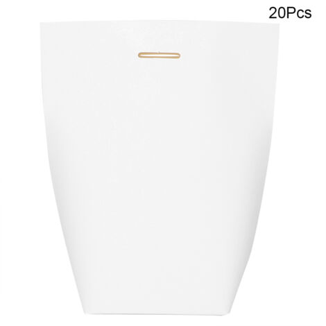 20 Sacs Cadeaux en Papier Élégants pour Mariage et Baby Shower (Blanc) (1/5)