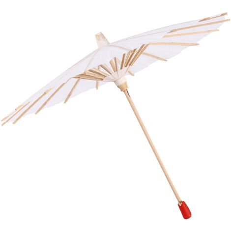 Parasol Décoratif Blanc en Papier pour Décoration Scolaire et Accessoire Photo (20cm) (1/5)