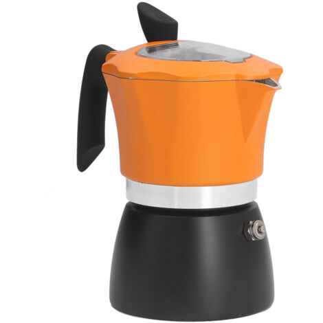 Cafetière italienne Moka 150ML aluminium bicolore pour voyage, maison et bureau (1/5)