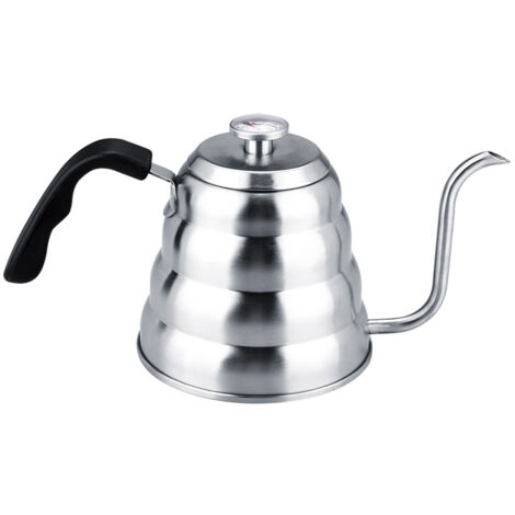 Bouilloire Verseuse à Bec en Acier Inoxydable 304 avec Thermomètre, 1.2L pour Café Filtre (1/5)