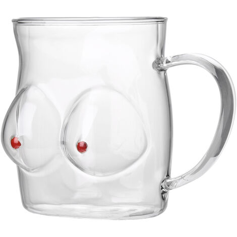Tasse à café en verre 480ml grande capacité, idéale pour lait, jus et petit-déjeuner, avec anse. (1/5)