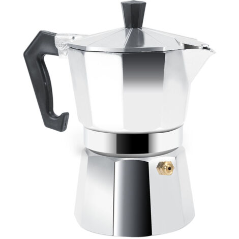 Cafetière Italienne en Aluminium Moka 6 Tasses 300ML pour Cuisinière (1/5)