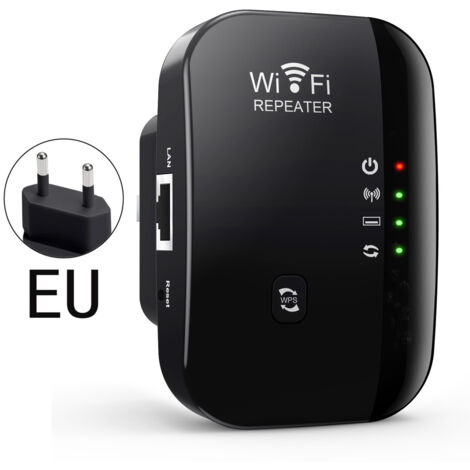 Amplificateur WiFi, Répéteur Signal Internet Haut Débit pour Multiples Appareils (Noir) (1/5)