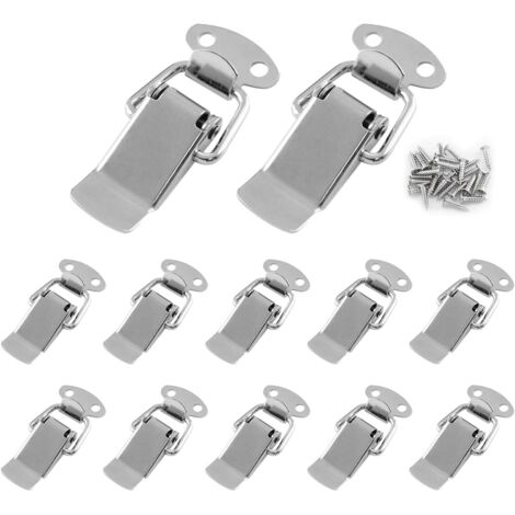 Lot de 12 ressorts à lames en acier inoxydable 304, 73 mm, pour étuis à outils en bois, argenté (1/5)