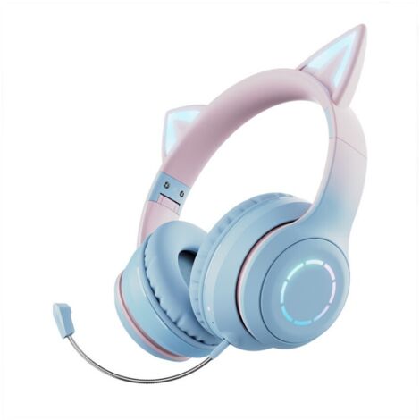Casque Bluetooth intra-auriculaire avec design oreilles de chat mignon, écouteurs sans fil (1/5)