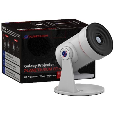 Projecteur Galaxie 4K pour Plafond, Lampe Étoilée Projection Cosmos, Blanc (1/4)