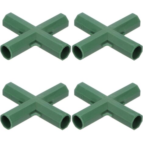 12 pièces raccords de serre 16 mm, connecteurs à 4 voies pour tubes, idéaux pour treillis de vigne/auvents/tuteurs de jardin, accessoires pour serre (1/5)