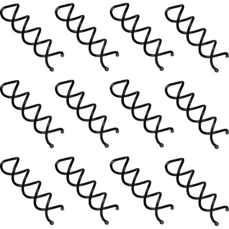 20 épingles à cheveux spirales noires, barrettes torsadées, pinces à cheveux en forme de nœud, idéales pour coiffures DIY (1/5)