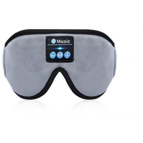 Masque de Sommeil 3D en Mousse Mémoire avec Écouteurs Bluetooth et Minuterie, Gris (1/5)