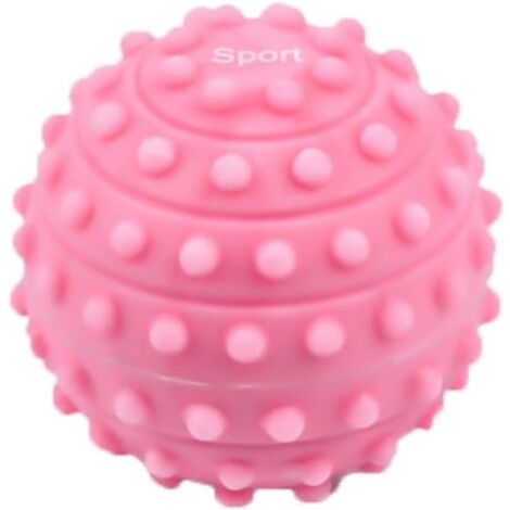 Boule de massage texturée pour pieds et corps, soulagement des douleurs musculaires et aponévrose plantaire (rose) (1/5)