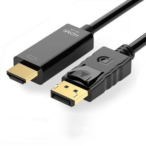 Câble DisplayPort vers HDMI 4K 60Hz 1,8 m - Adaptateur DP vers HDMI Haute Résolution (1/5)
