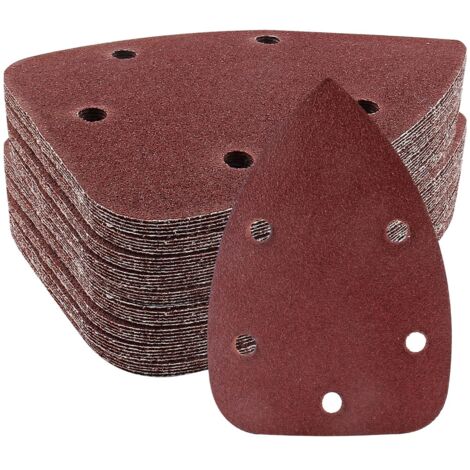 20 feuilles papier abrasif détail souris grain 180 avec fixation Velcro, compatible ponceuse 140 mm (1/5)