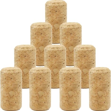 Lot de 10 bouchons en liège pour bouteilles de vin, diamètre 21 mm, longueur 40 mm, idéal décoration DIY et réutilisation (1/5)