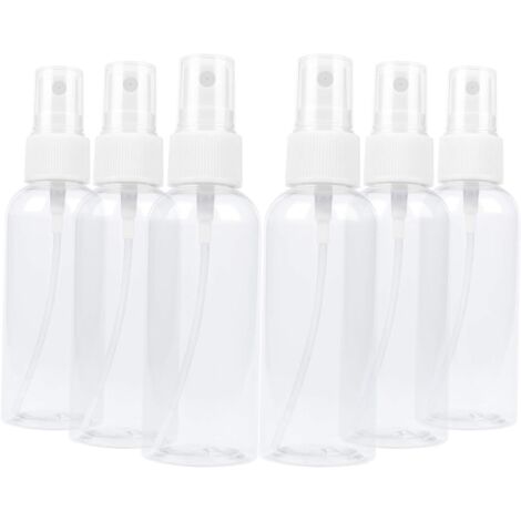 6-pack de flacons pulvérisateurs en plastique transparent Tomma, 50 ml, vaporisateur fin (1/5)