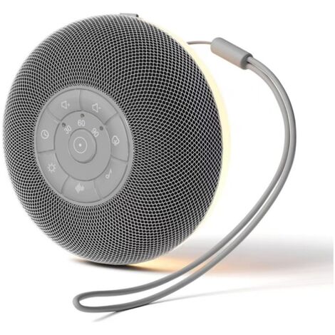 Enceinte Bluetooth lumière de nuit, aide au sommeil naturel avec bruit blanc, portable pour bébé et relaxation. (1/2)