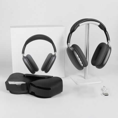 Casque Bluetooth P9 Promax avec Basses Puissants, Micro et Autonomie Prolongée, Noir (1/3)