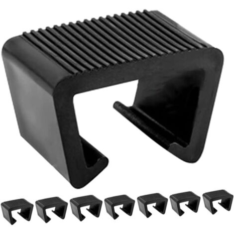 Lot de 8 attaches en acier 6 cm pour meubles rotin, fixation canapé et chaises jardin, accessoires mobilier extérieur (1/5)
