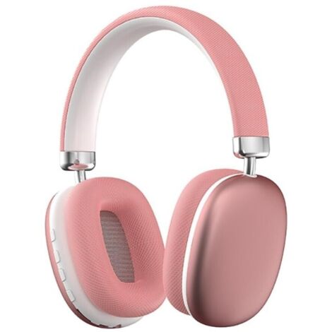 Casque Audio Bluetooth P958 Sans Fil, Charge Type-C, Autonomie 12H, Son Stéréo Basse Puissant, Couleurs Noir/Rose/Bleu (Rose) (1/5)