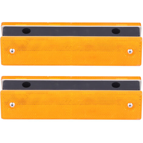 2 Pièces Plot Réfléchissant Rectangulaire pour Marquage Routier et Signalisation Autoroutière (Jaune) (1/5)