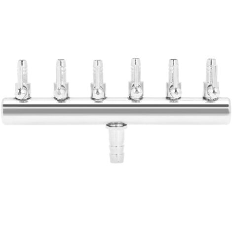 Distributeur à 6 Voies en Acier Inoxydable pour Débit d'Air d'Aquarium - Vanne de Contrôle pour Réservoir à Poissons (1/5)