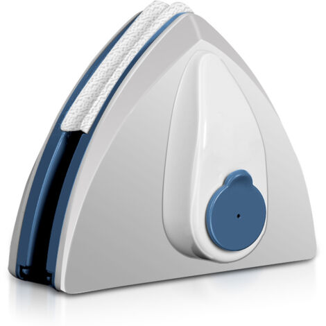 Nettoyeur de Vitre Magnétique Double Face, Outil de Nettoyage pour Fenêtres Épaisses 3-8 cm, Glisseur Magnétique Réglable pour Immeubles (Bleu)