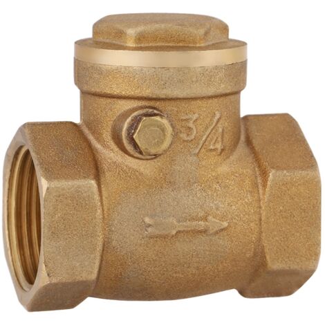 Clapet anti-retour à battant en laiton - Évite le reflux d'eau, filetage femelle DN20, 232 PSI, 1 pièce (1/5)