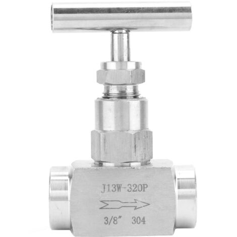 Robinet à Pointeau Droite en Acier Inoxydable BSPP Femelle pour Transmission d'Eau (3/8 pouce) (1/5)