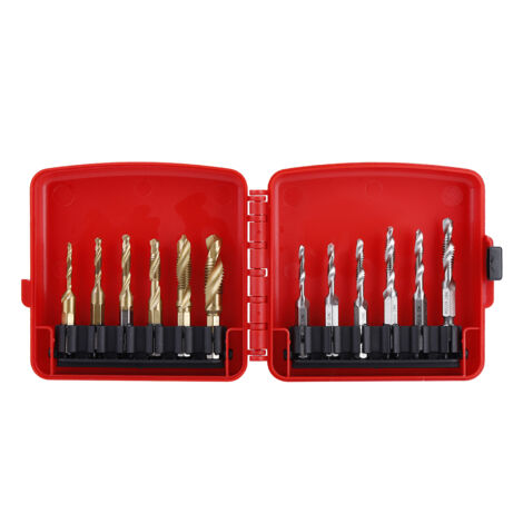 Ensemble de Tarauds HSS Plaqués Titane pour Filetage de Vis (12 pièces, M3-M10) (1/5)