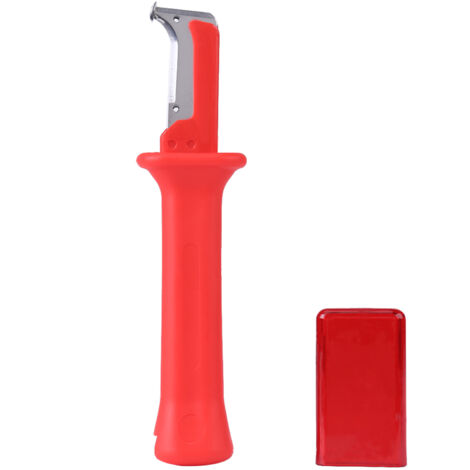 Pince à dénuder câble électrique avec manche isolant - Outil de coupe rouge (1/5)