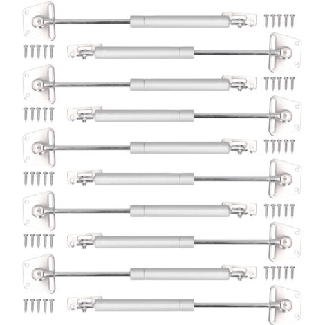 Tige de soutien hydraulique pour meuble - Lot de 10, Charnière à fermeture douce, Verin à gaz tête fer (1/5)