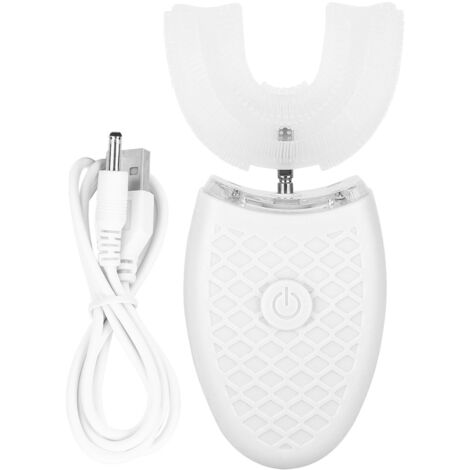 Brosse à Dents Électrique Ultrasonique Adulte en Forme de U - Nettoyage Automatique et Soin Buccal (Modèle Blanc Adulte) (1/5)