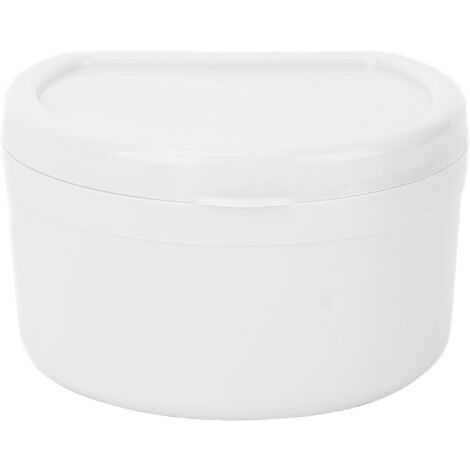 Boîte de rangement pour prothèse dentaire amovible - Coffret de protection pour dentier et appareil orthodontique - Blanc (1/5)